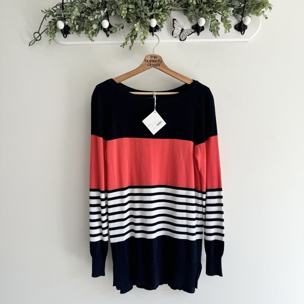 Duffield Lane Striped Nautical Sweater Medium KR